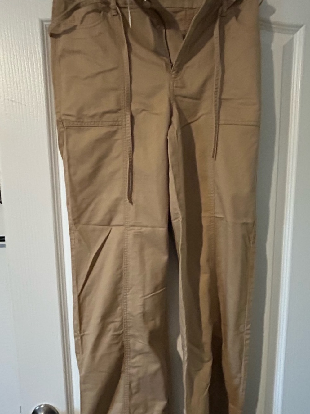 Women’s Khaki Pants - Casual Drawstring Trousers